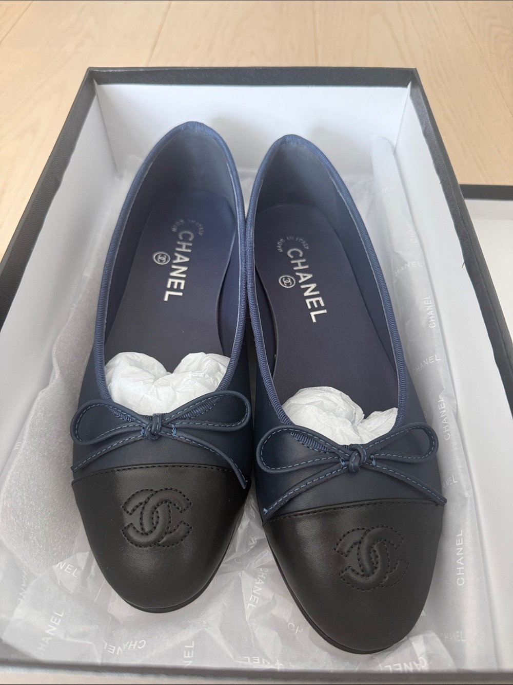 Chanel two tone ballet